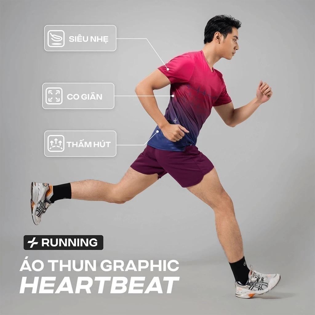 Combo 2 áo thun thể thao chạy bộ graphic siêu nhẹ thấm hút đa dạng màu Coolmate