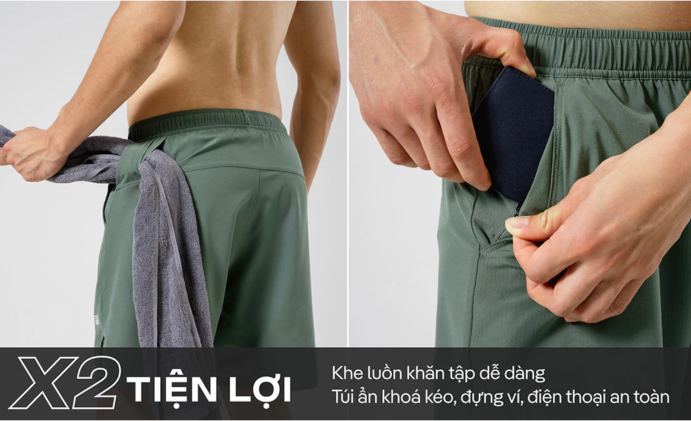 Quần Shorts Nam thể thao Tập Gym 7 inch Essentials co giãn thoáng khí Coolmate