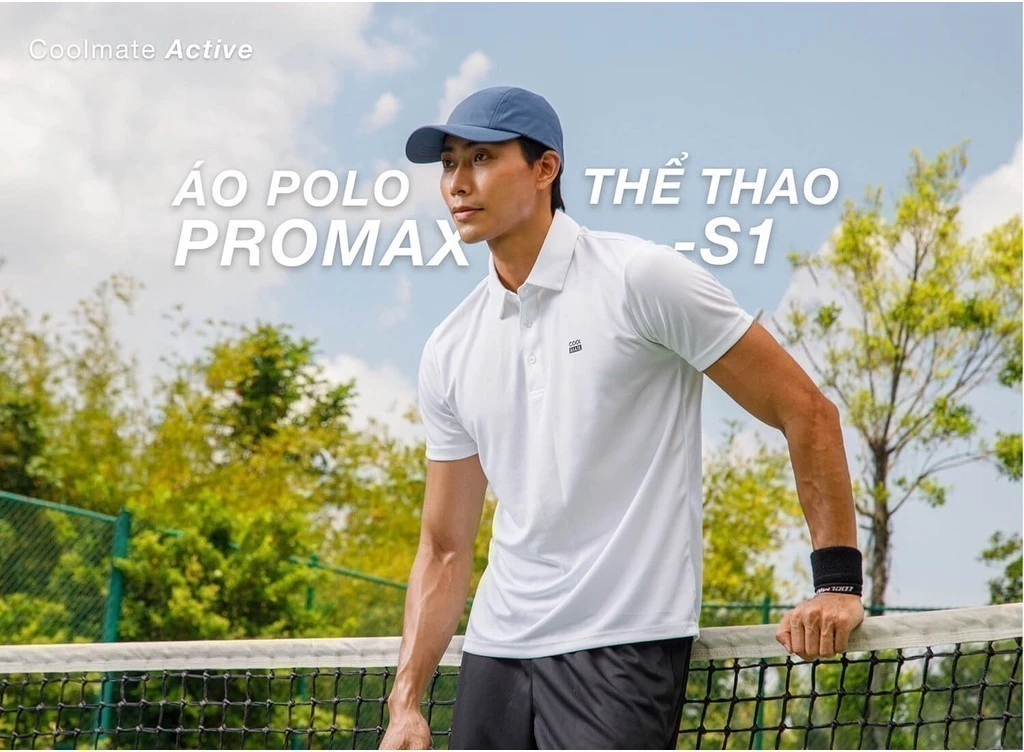 Áo Polo thể thao nam ProMax-S1 Logo thoáng khí thấm hút tốt Coolmate Livestream