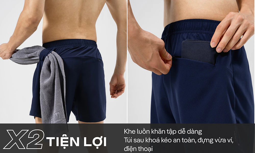 Quần Shorts Nam Tập Gym thể thao 5 inch Essentials co giãn và thoáng khí Coolmate