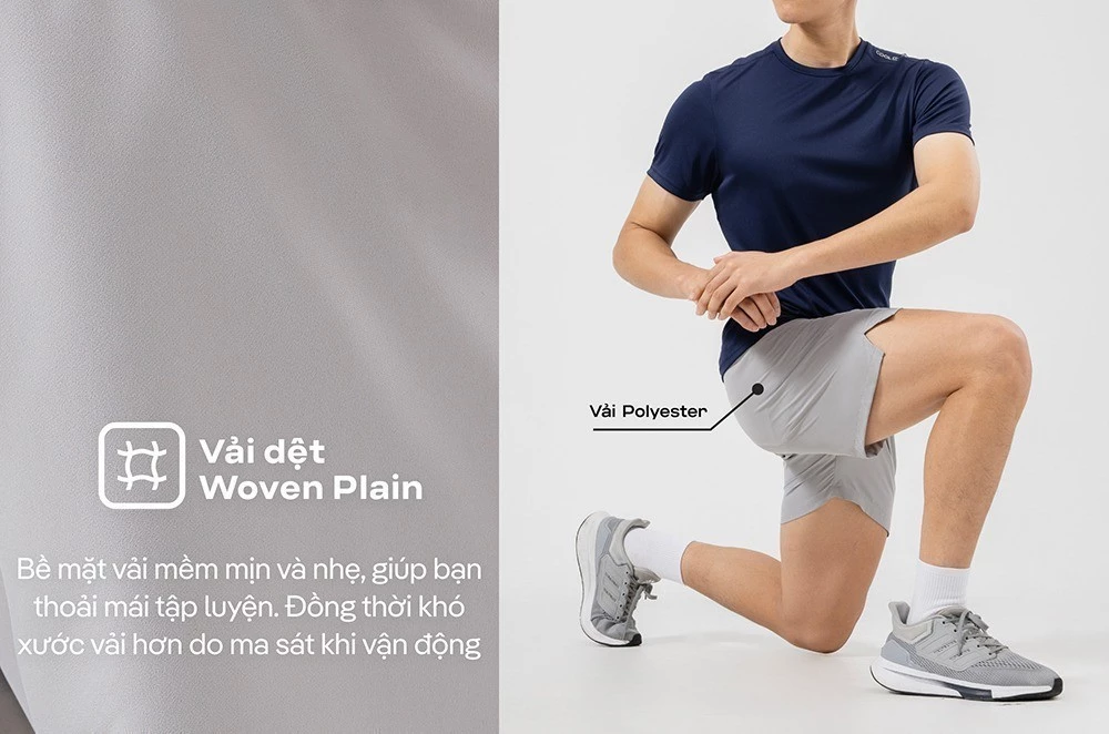 Combo 2 quần Shorts Thể Thao 5" Moving nhanh khô, thoáng mát Coolmate