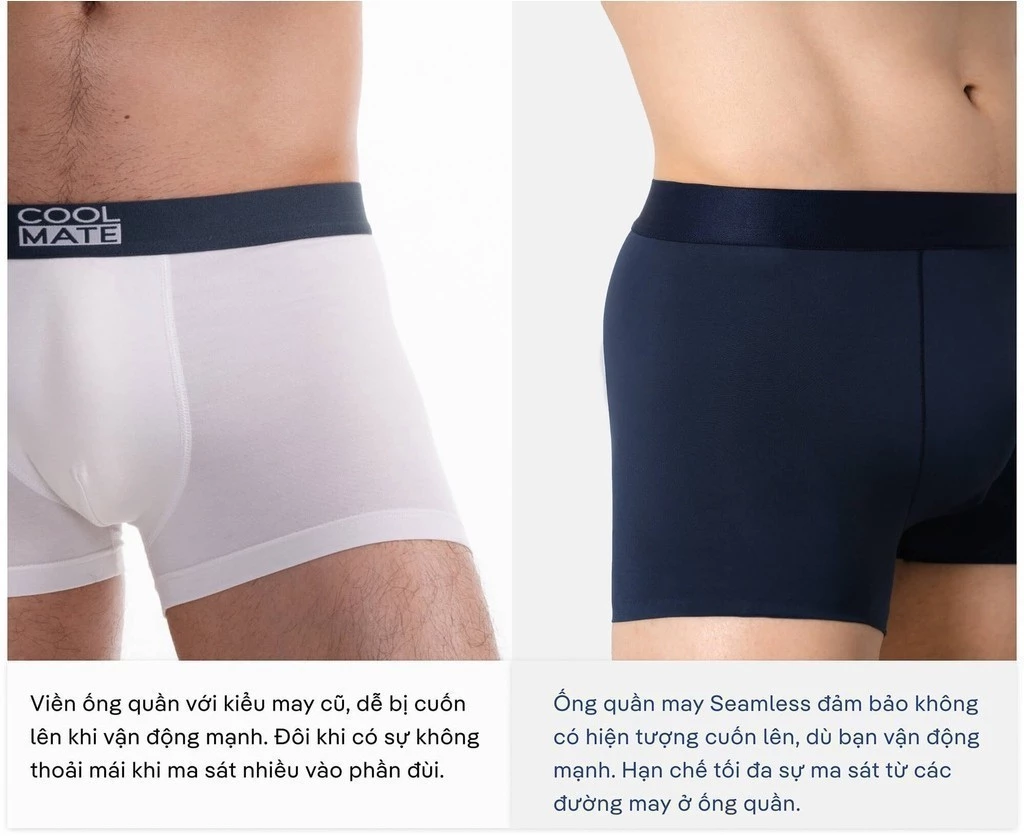 Quần lót nam Trunk Excool Microfiber Seamless (Không đường may) Coolmate