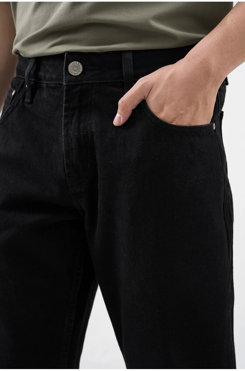 Quần Jeans Basics dáng suông rộng Regular Straight dày dặn, quần dài đi làm đi chơi Coolmate