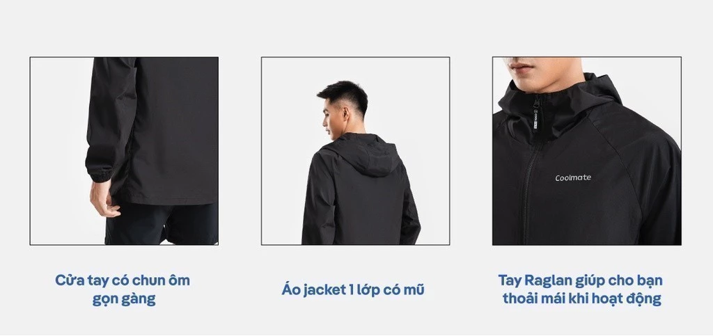 Áo khoác gió nam nữ unisex daily wear siêu nhẹ, trượt nước và chống tia UV Coolmate