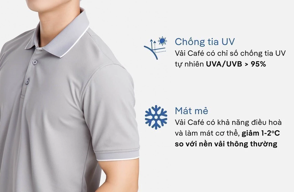 Áo Polo nam SCafé nam tính khử mùi hiệu quả Coolmate