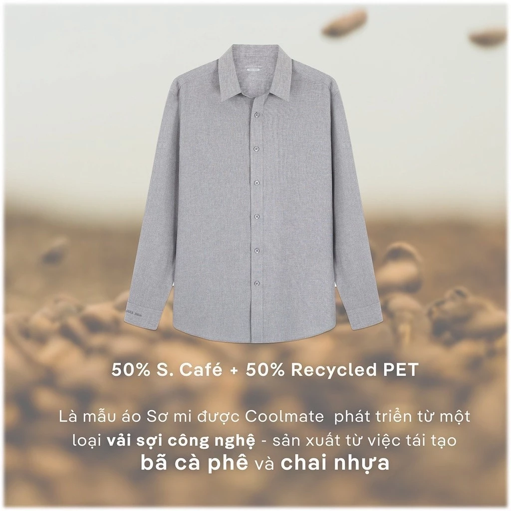 Áo SƠ MI nam dài tay CaféDriS khử mùi hiệu quả, chống UV Coolmate