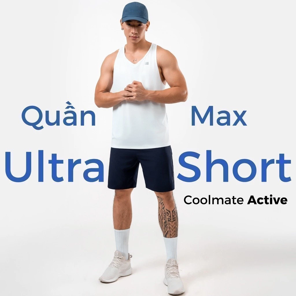 Quần thể thao nam Max Ultra Short V2, quần short đa năng chạy bộ, tập gym, Pickleball có túi khóa sau Coolmate