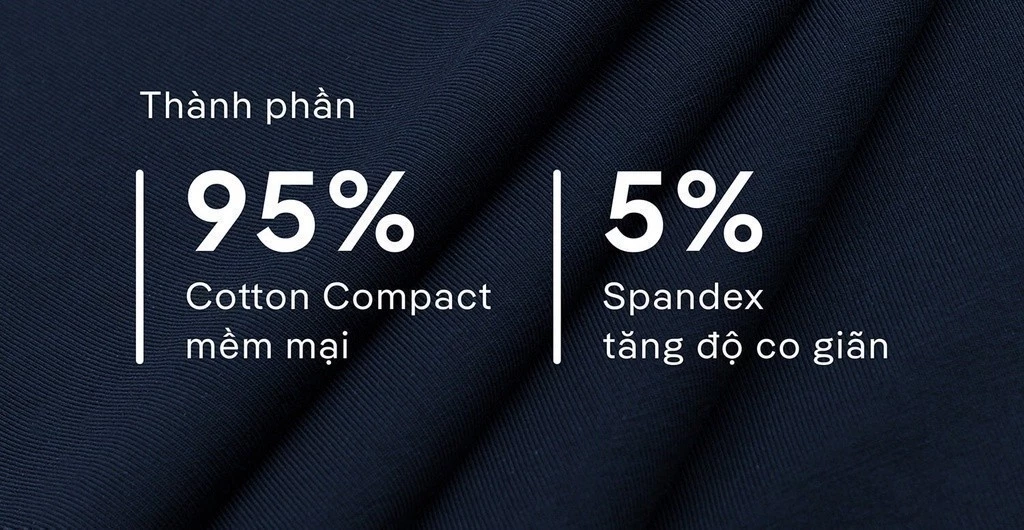 Áo thun nam Cotton Compact phiên bản Premium chống nhăn vải thoáng mát co giãn tốt Coolmate