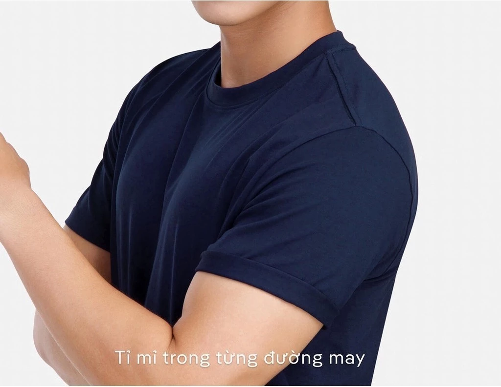 Áo thun nam Cotton Compact phiên bản Premium chống nhăn vải thoáng mát co giãn tốt Coolmate