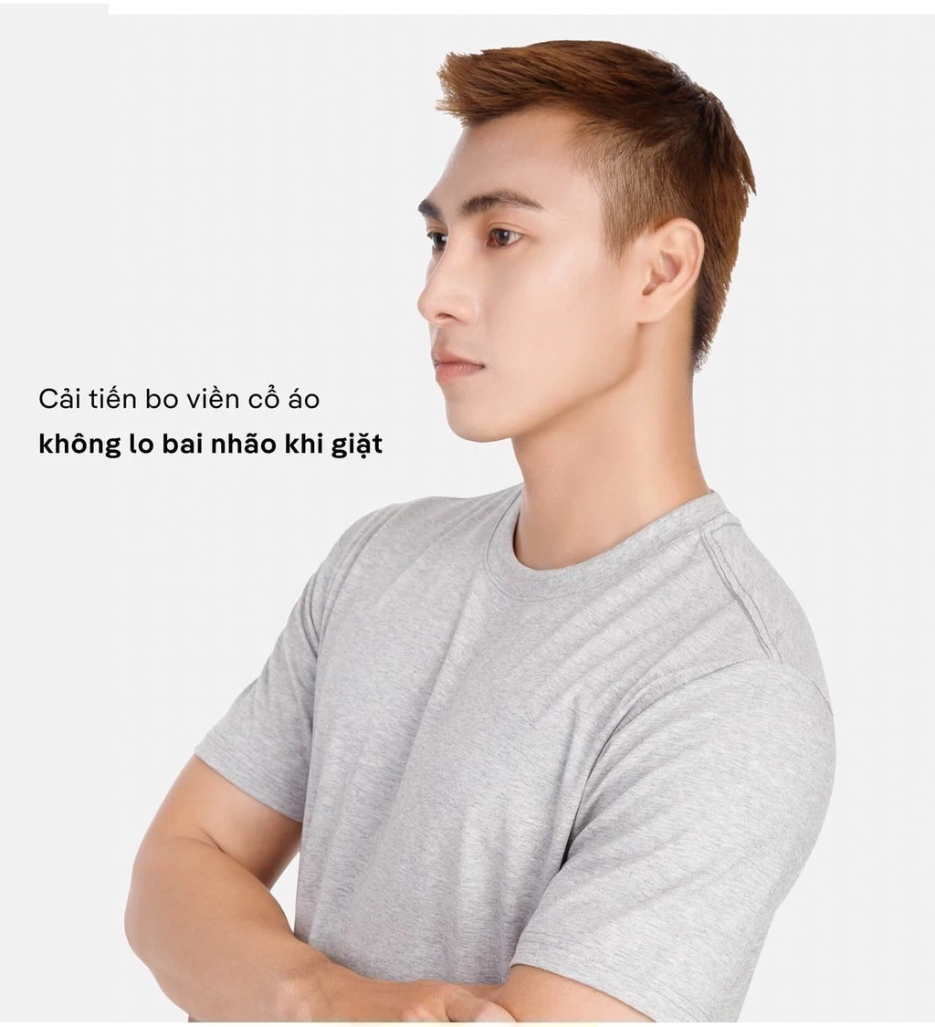Áo thun nam Cotton Compact phiên bản Premium chống nhăn vải thoáng mát co giãn tốt Coolmate