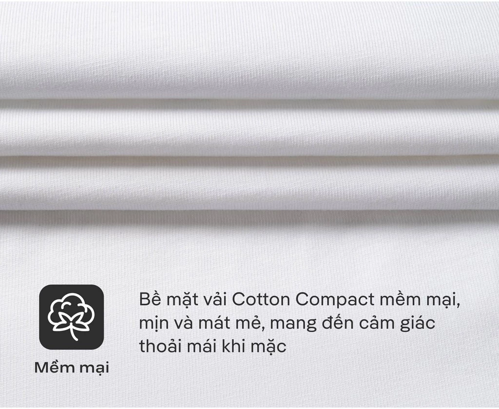 Áo thun nam dài tay thu đông Cotton Compact Premium chống nhăn, giữ ấm tốt Coolmate