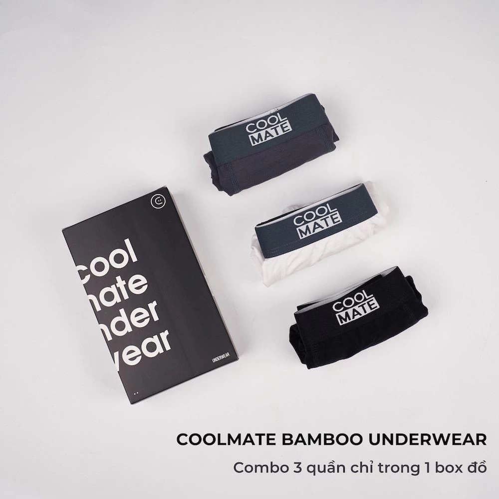 Combo 2 quần lót nam Trunk Bamboo kháng khuẩn Coolmate