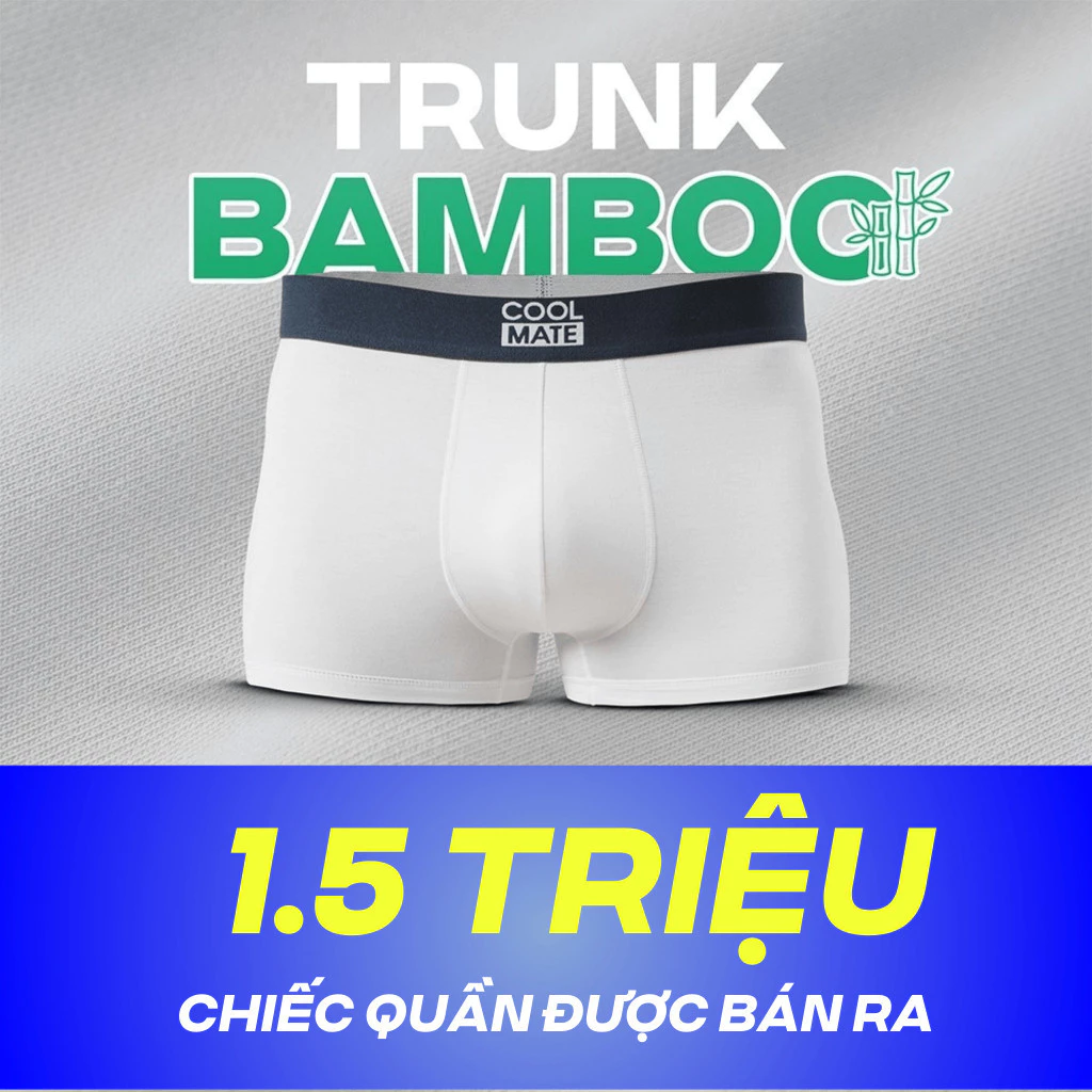 Quần lót nam dáng Trunk Bamboo kháng khuẩn Coolmate