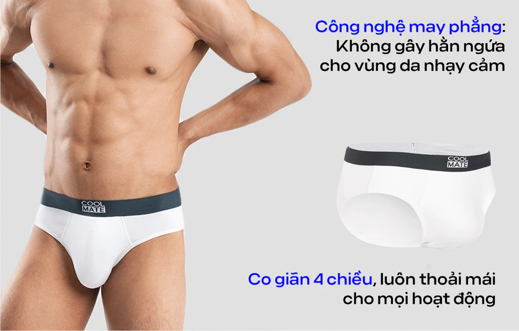 Combo 3 Quần lót tam giác nam BRIEF BAMBOO mềm mại, thấm hút, kháng khuẩn Coolmate