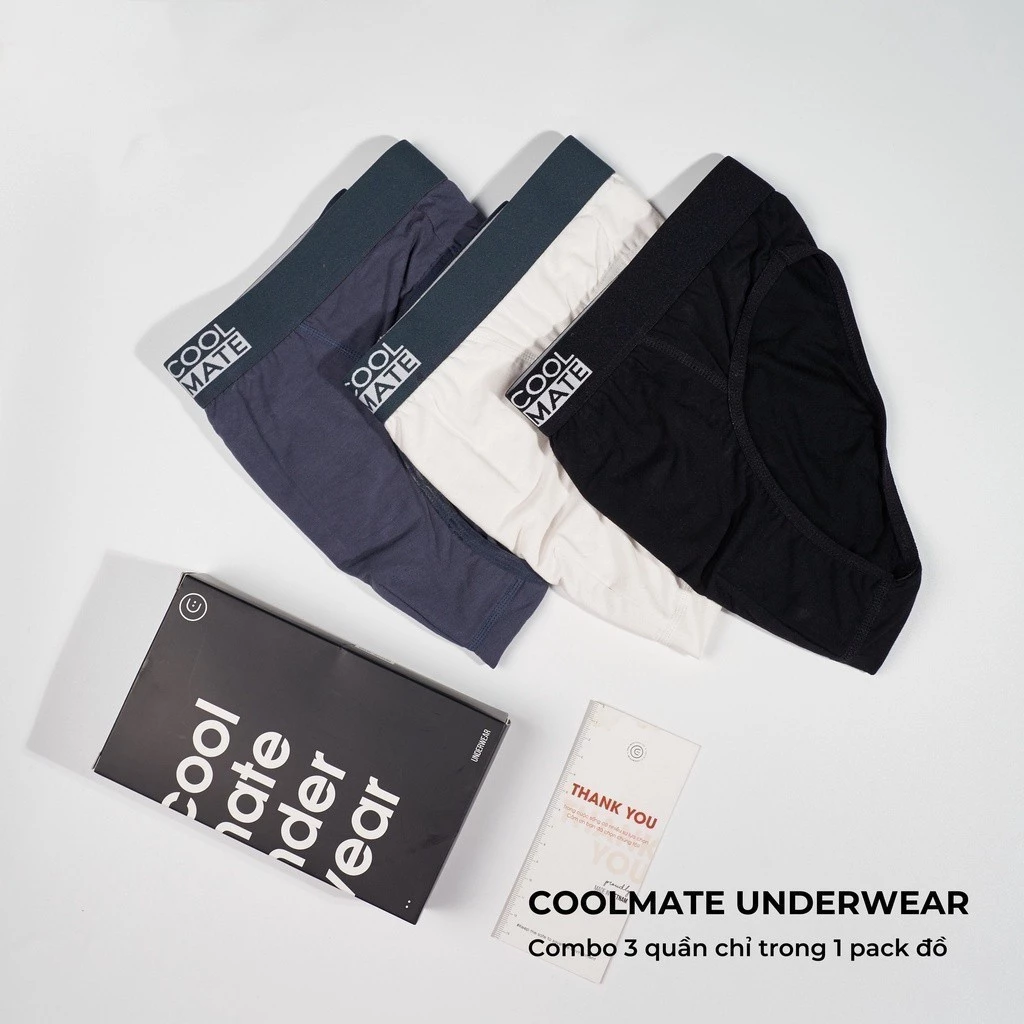 Combo 3 Quần lót tam giác nam BRIEF BAMBOO mềm mại, thấm hút, kháng khuẩn Coolmate