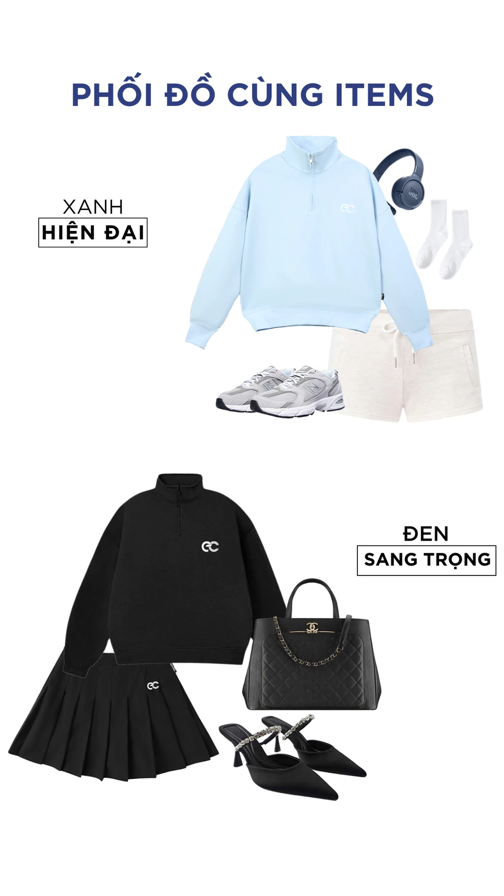 Áo Nỉ Sweater ECOCHIC BASIC HALFZIP Chất Liệu Cao Cấp Công Nghệ Mới VERSION 1 + 2 B092 B189