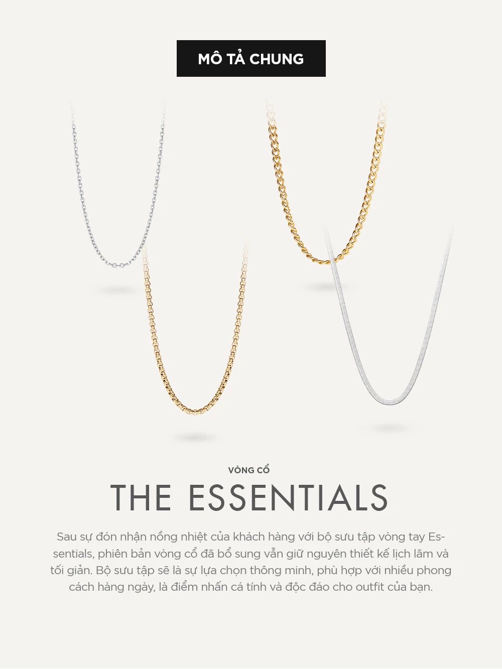 Dây Chuyền Nam Curnon Dylan Bộ Sưu Tập THE ESSENTIALS - Trang Sức Vòng Xích Phong Cách Mạnh Mẽ - Chất Liệu Thép Không Gỉ
