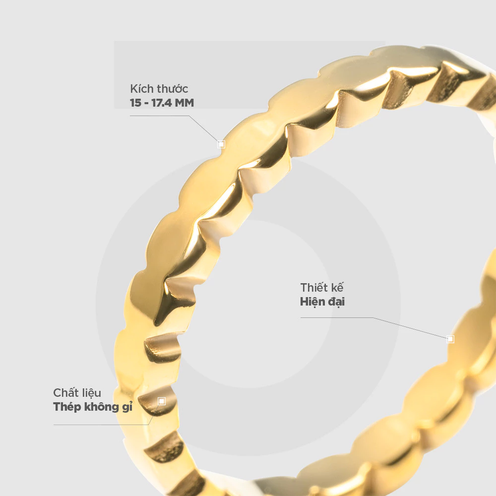 Bộ Sưu Tập Nhẫn Nữ Thời Trang Curnon Lenora Collection - Nhẫn Nữ Thép không gỉ