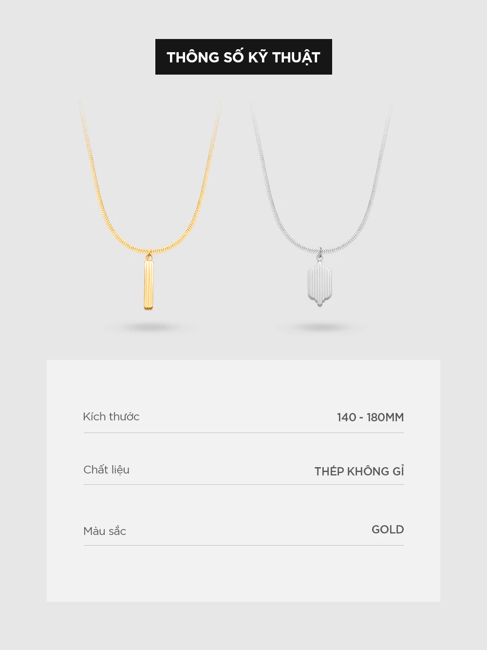 Vòng cổ nam Curnon Luther "LUCID" Collection  - Trang Sức Phong Cách, Tinh Tế - Chất Liệu Thép Không Gỉ