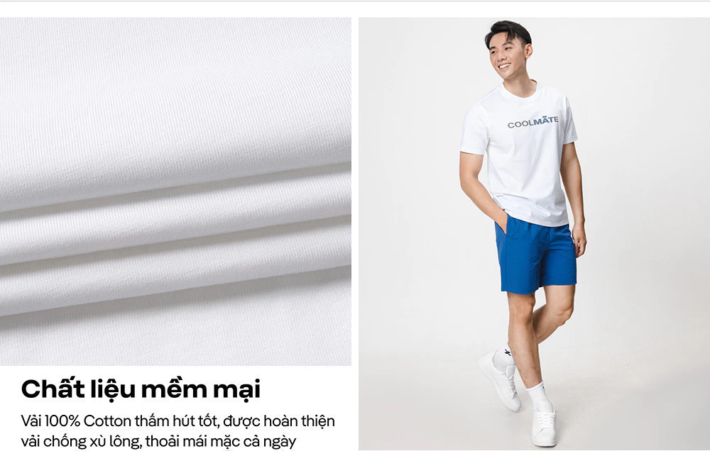 [MUA 2 GIẢM 5%]Áo thun Copper Denim in CoolMÁTe mềm mại thoáng mát Coolmate