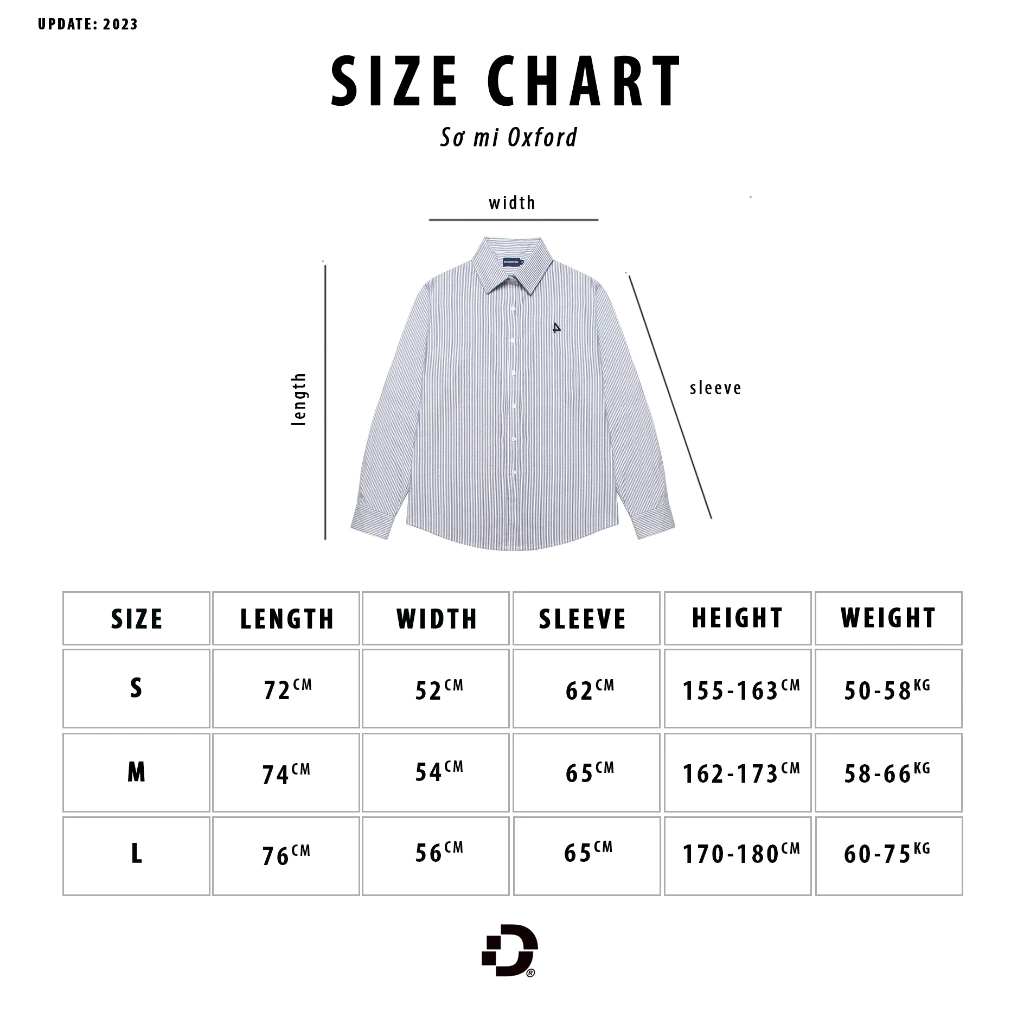 Áo sơ mi trơn formal Dragonbyboi Premium Oxford Shirt Logo