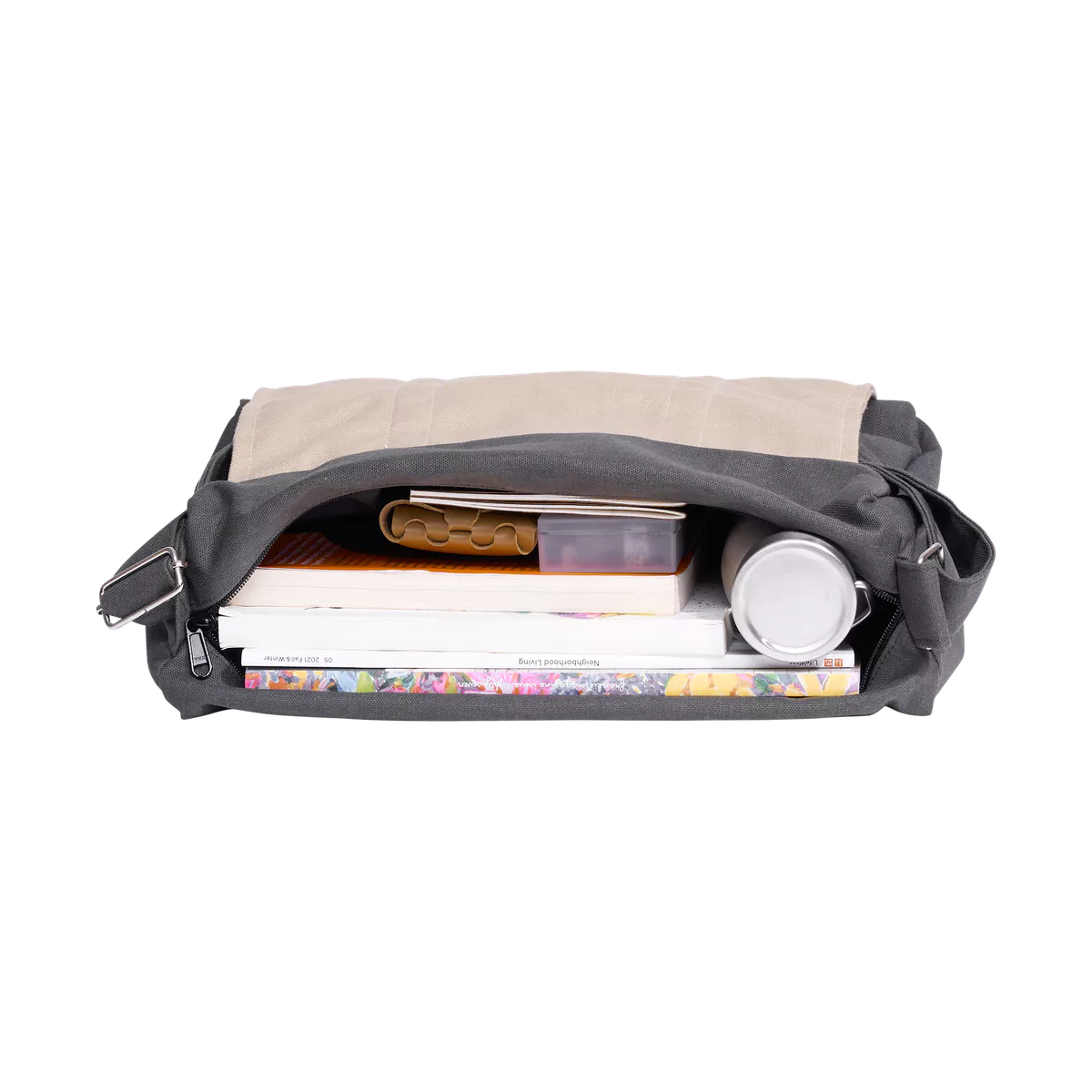 Jamlos Classic Cross - Túi đeo chéo thời trang nhiều ngăn đi học đi làm canvas vừa laptop 13inch A4