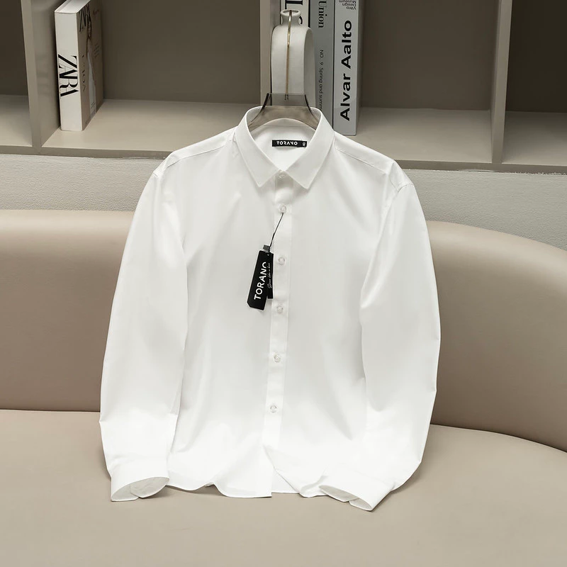 Áo sơ mi nam WRINKLE-FREE SHIRT TORANO dài tay trơn phom chuẩn lịch sự - FATB002