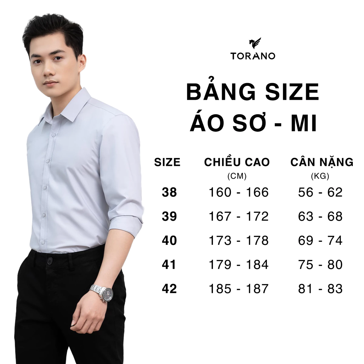 Áo sơ mi nam WRINKLE-FREE SHIRT TORANO dài tay trơn phom chuẩn lịch sự - FATB002