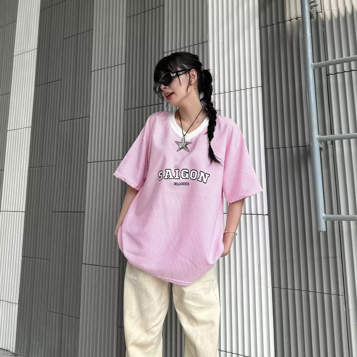 Áo Oversize jersey baseball SAIGON FFCLUB - Form unisex nam nữ Mix