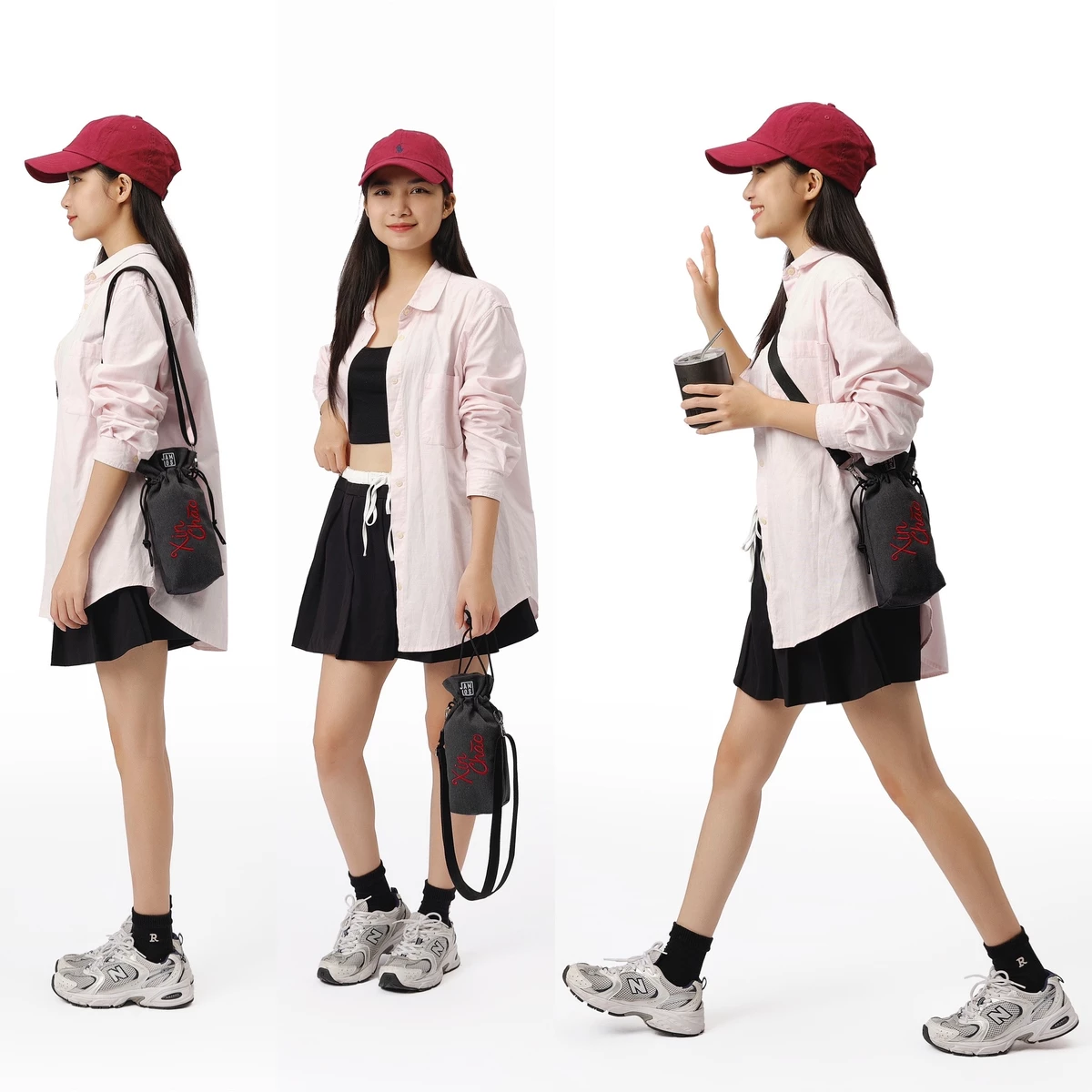 Xin Chào Pouch Sling - Túi ví phụ kiện in chữ Xin Chào Jamlos