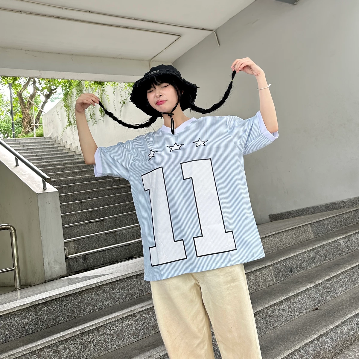 Áo Oversize jersey baseball SAIGON FFCLUB - Form unisex nam nữ Mix