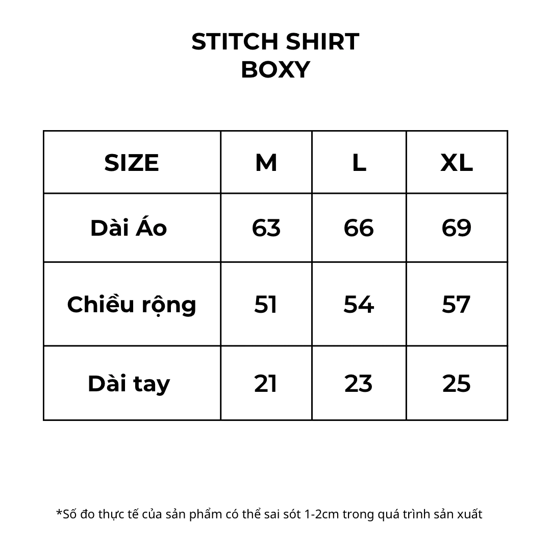 Áo Sơ mi STITCH form Boxy unisex - NÂU