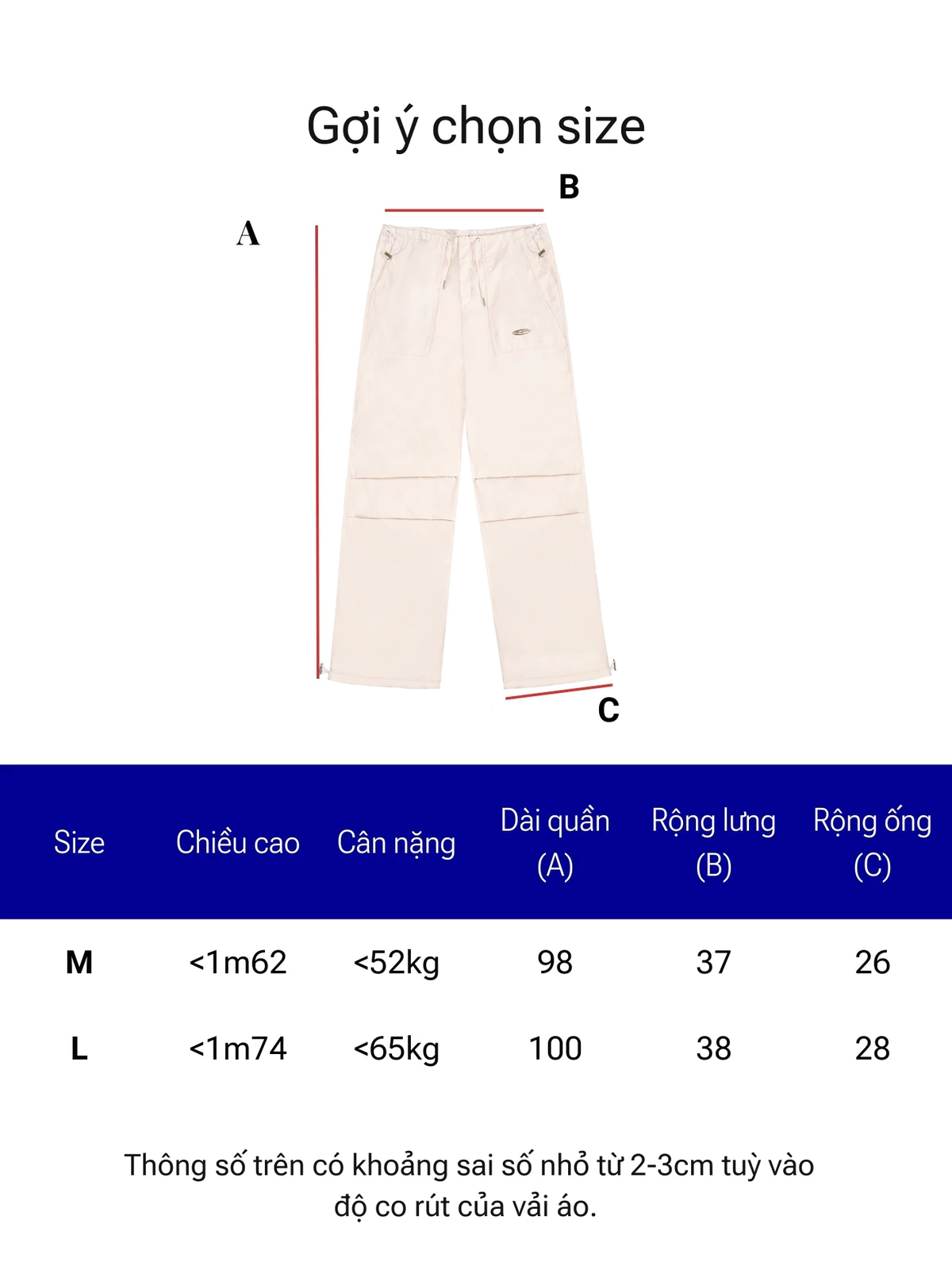 Quần dài parachute form rộng hack dáng DKMV - Basic Parachure Pants | K19- Q6