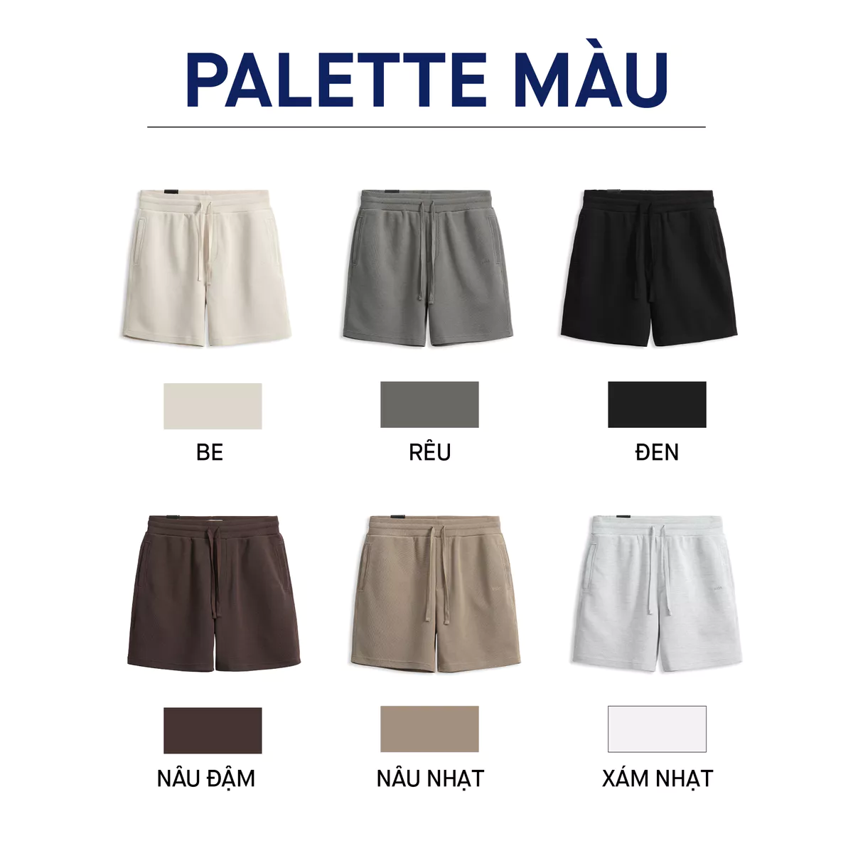 Quần Short Nam ICONDENIM Pique Regular QSID0138