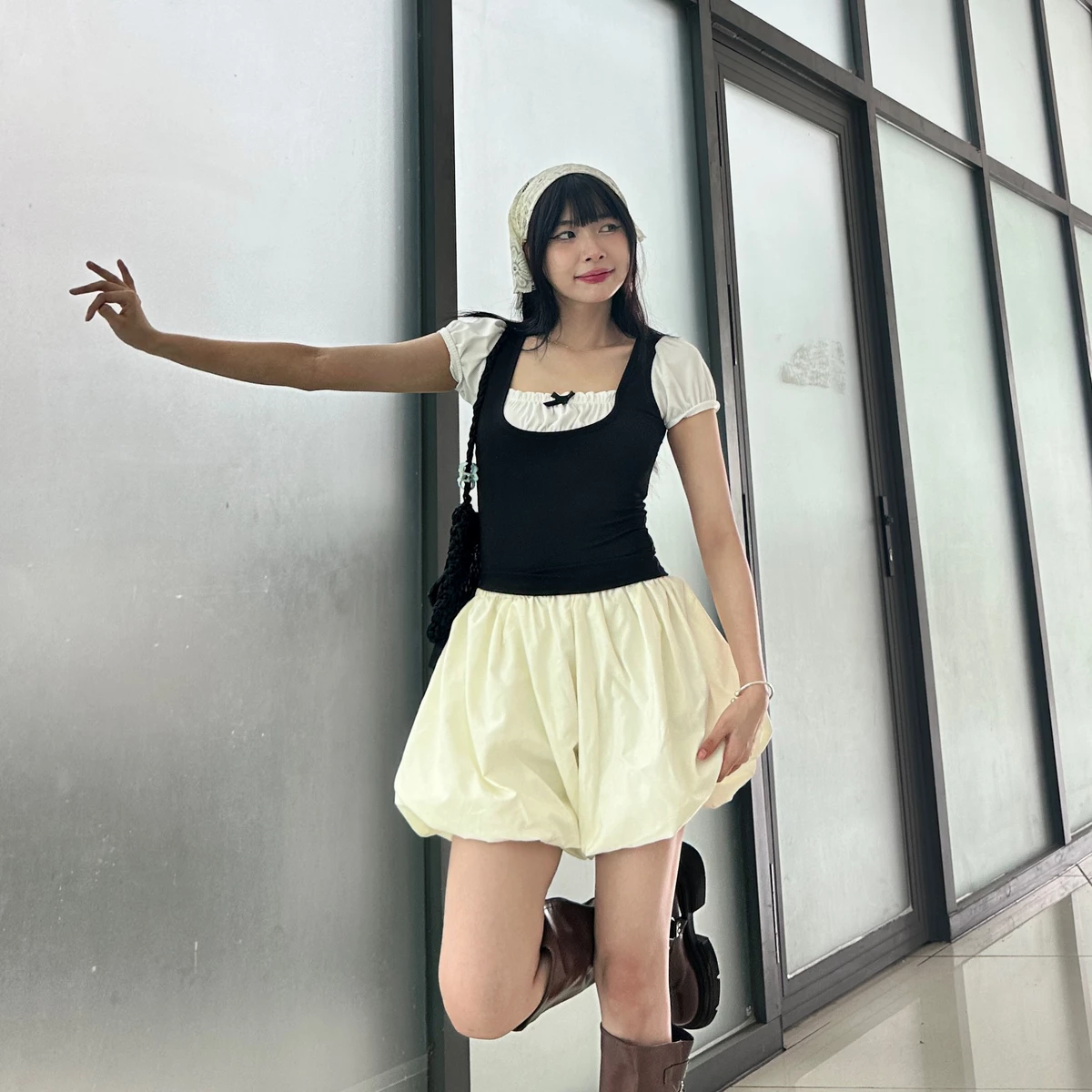 [XÃ KHO] Áo body LOLI form ôm body tôn dáng Phong cách Coquette FFCLUB