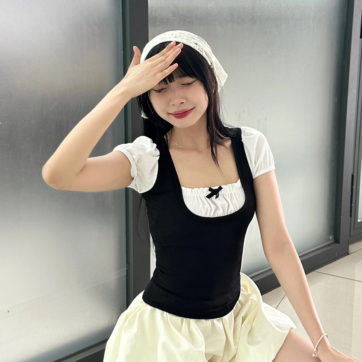 [XÃ KHO] Áo body LOLI form ôm body tôn dáng Phong cách Coquette FFCLUB