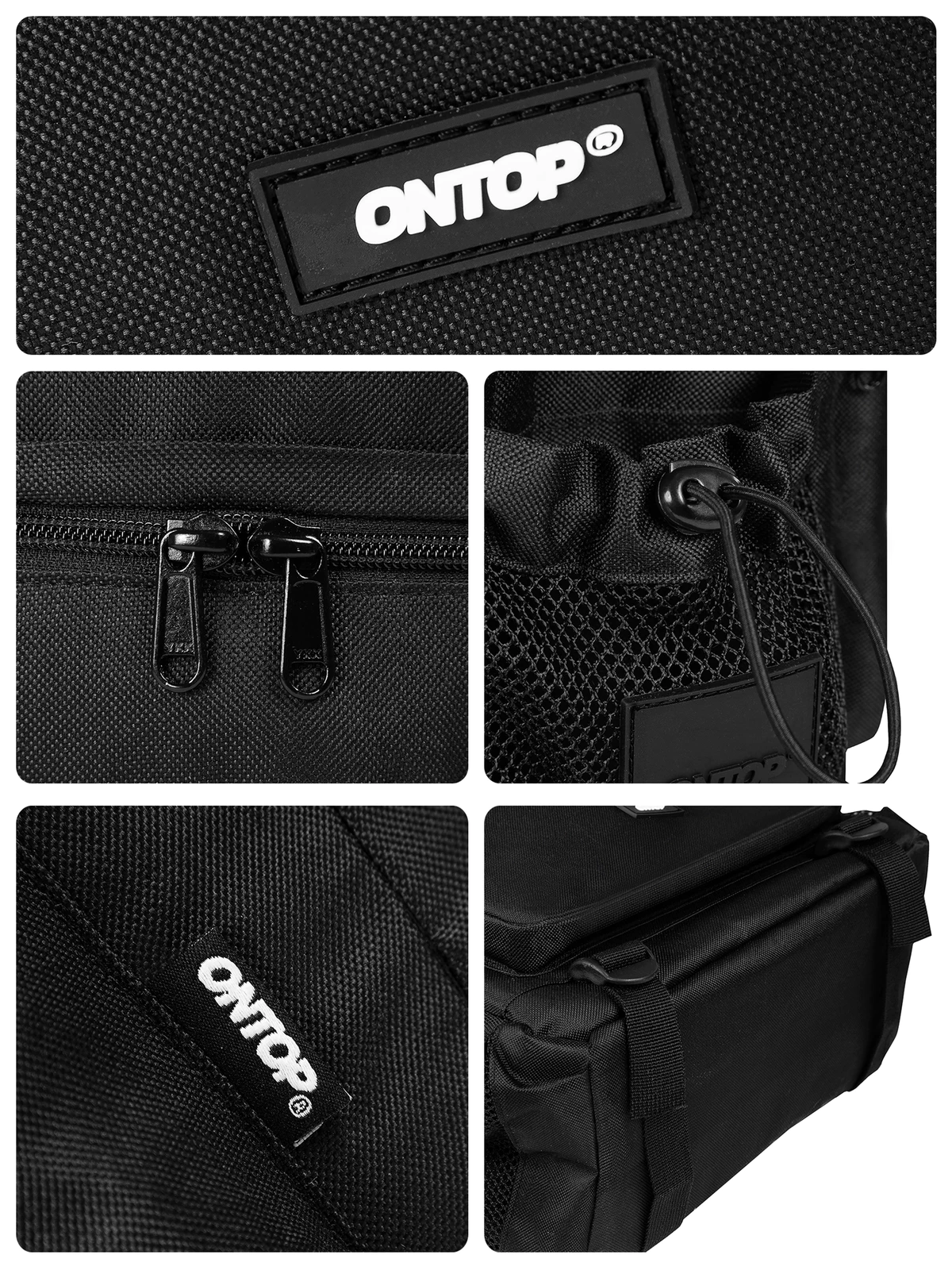 Balo canvas nhiều ngăn local brand ONTOP nam nữ, đựng vừa laptop 15.6 inches màu đen, xám Airflow Backpack | O-P53