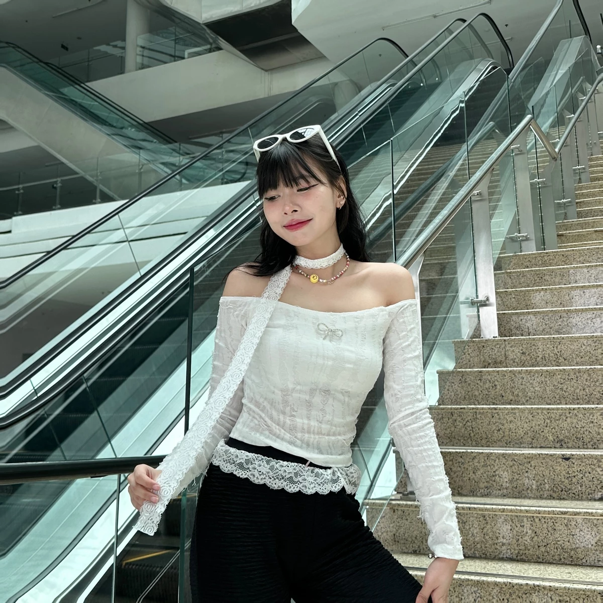 ÁO BODY COTTON CÀO RÁCH LOLITA PHONG CÁCH COQUETTE MIX