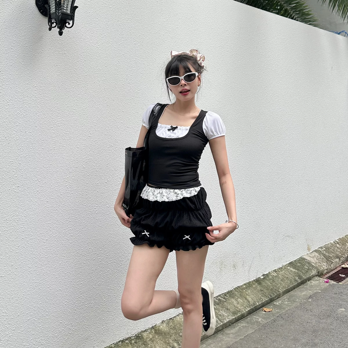 [XÃ KHO] Áo body LOLI form ôm body tôn dáng Phong cách Coquette FFCLUB