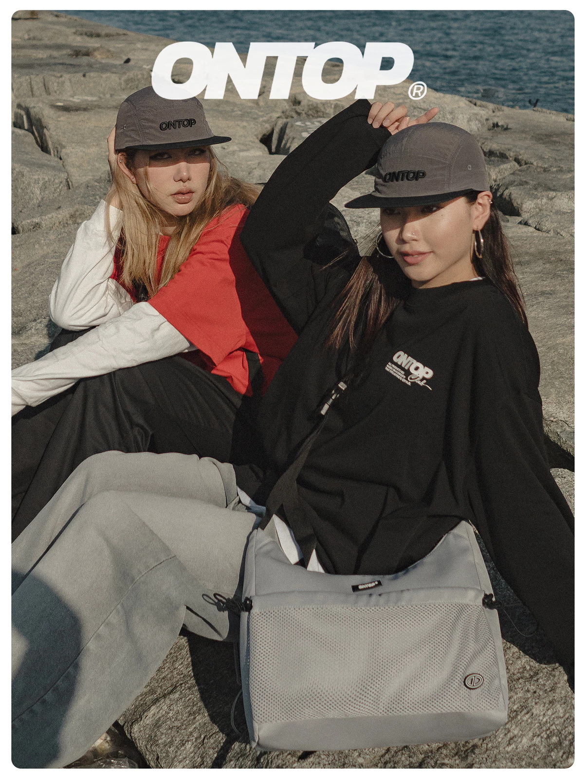 Mũ snapback xám local brand ONTOP có khóa điều chỉnh vòng đầu, lưỡi trai cho nam nữ | O-C1