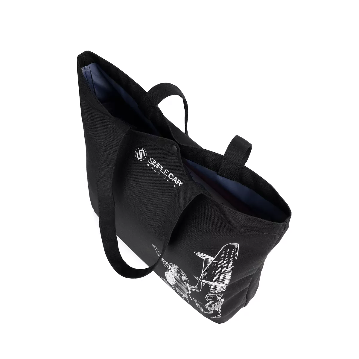 Túi Vải Ngăn Rộng Tote Eco Bag SimpleCarry Phong Cách Hàn Quốc