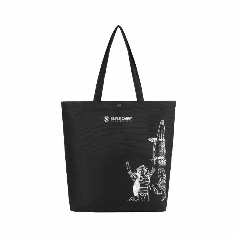 Túi Vải Ngăn Rộng Tote Eco Bag SimpleCarry Phong Cách Hàn Quốc