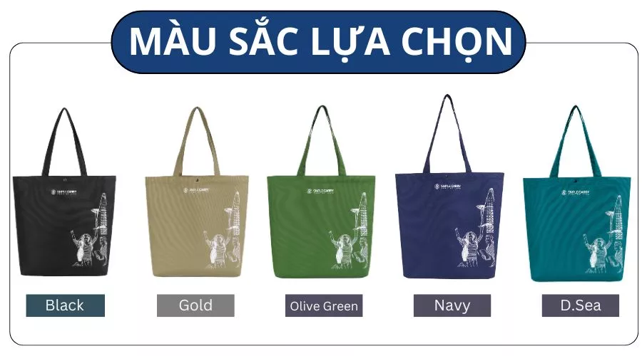 Túi Vải Ngăn Rộng Tote Eco Bag SimpleCarry Phong Cách Hàn Quốc