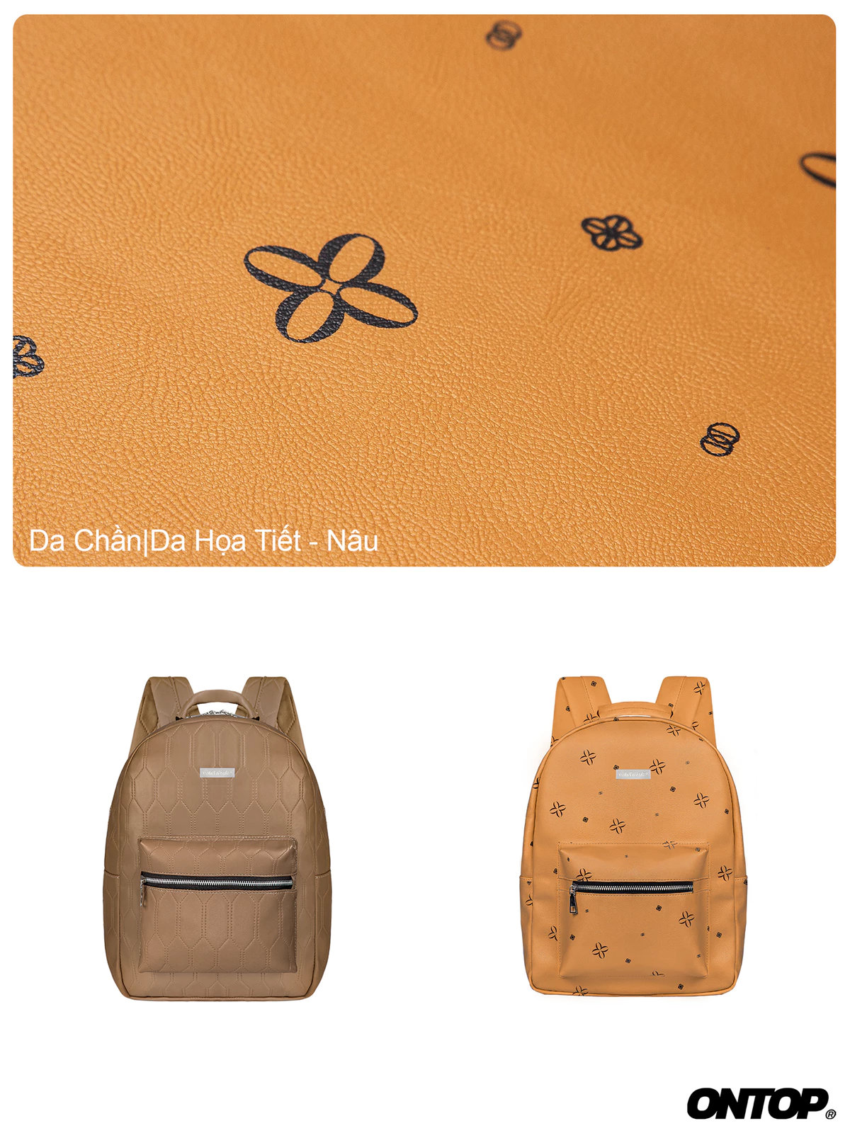 Balo nâu đi học da nam nữ ONTOP chống nước đựng vừa laptop 14.3inches local brand Level Backpack | O-P39 & O-P40