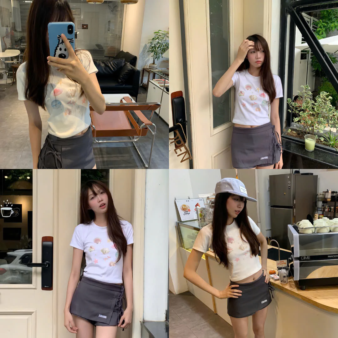 Áo babytee áo polo ôm body USA - NUMBER 1 GIRL - MÙA HÈ - ÁO TRƠN