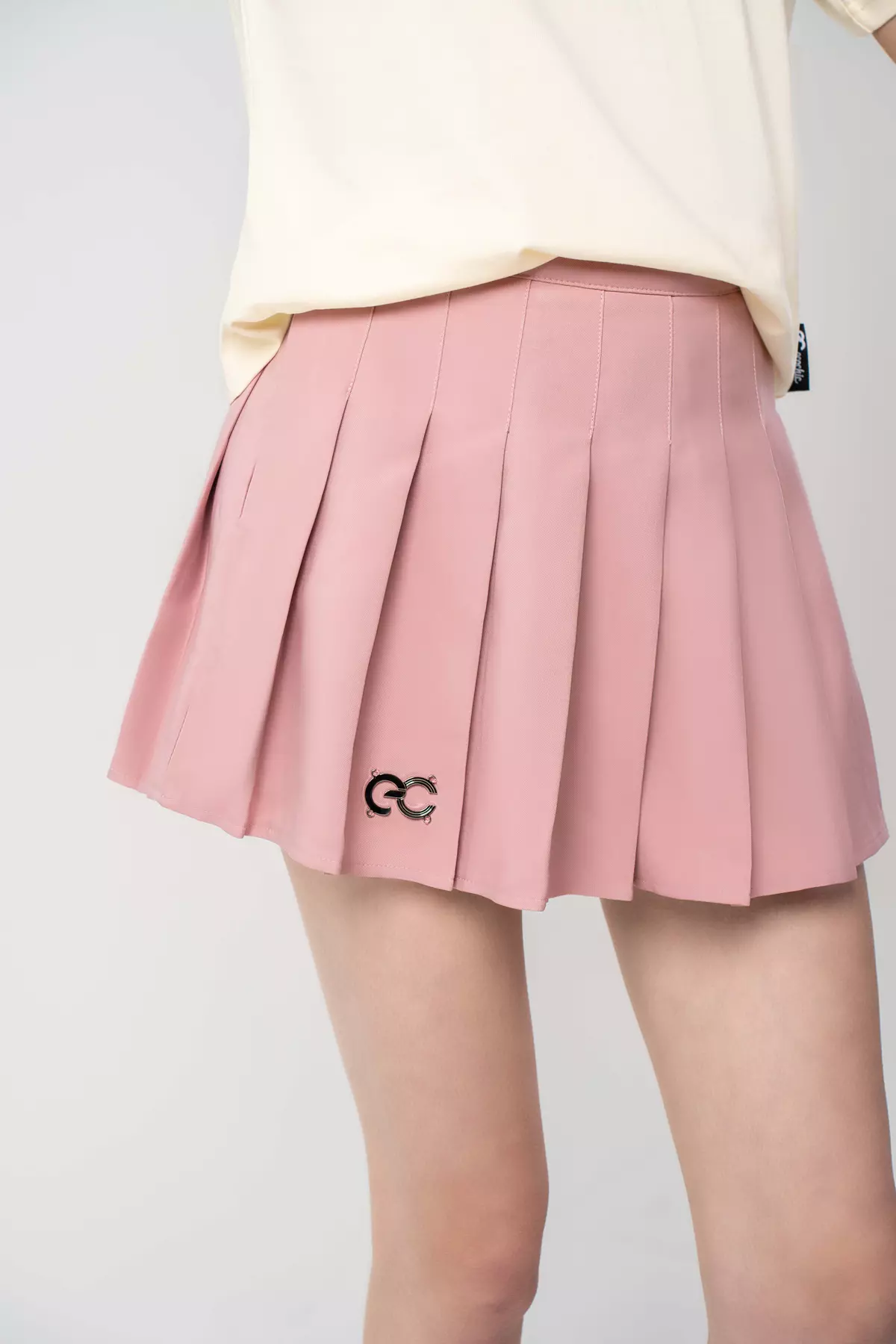 Chân Váy Xếp Ly Dáng Xoè Ngắn ECOCHIC Tennis Skirt Trắng Đen Xám Hồng Nâu Có Lót Trong New F537