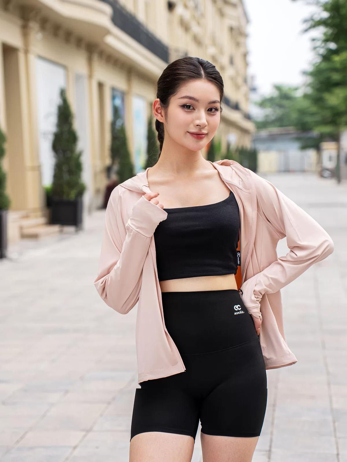 Áo 2 Dây Crop Nữ ECOCHIC B006 Trắng Đen Chất Liệu Cotton Mềm mại Thấm Hút Mồ Hôi Tốt