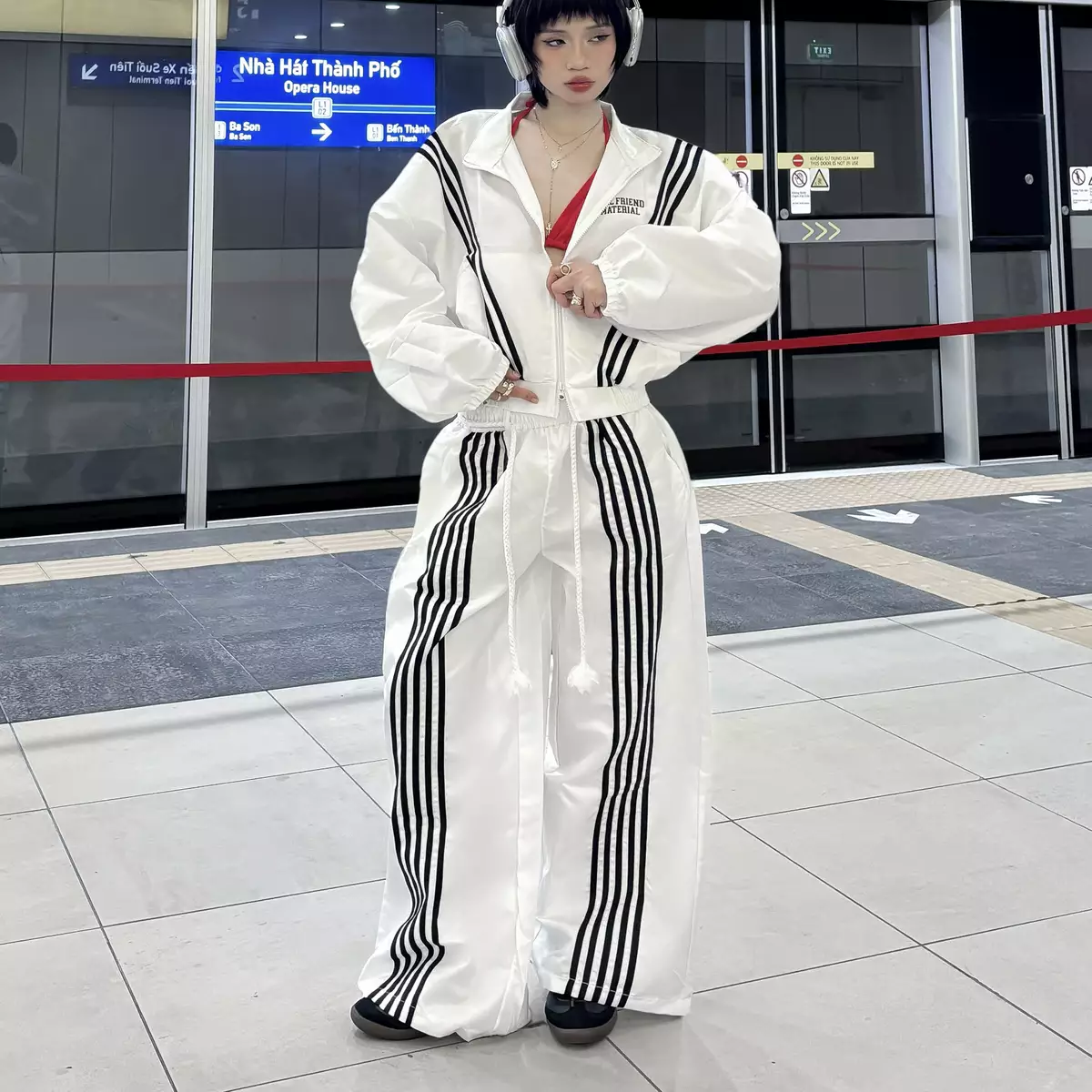SET BOXY JACKET DÂY KHÓA 2 ĐẦU GIRL FRIEND MIX