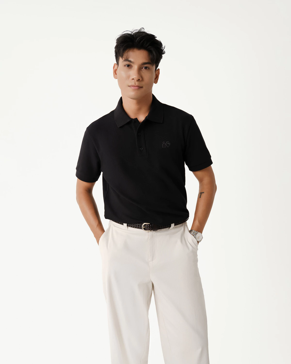 [UP TO 20%++] Áo Polo Nam Tay Ngắn Vải S.Café Trơn Form Fitted - Routine 10S25POL005