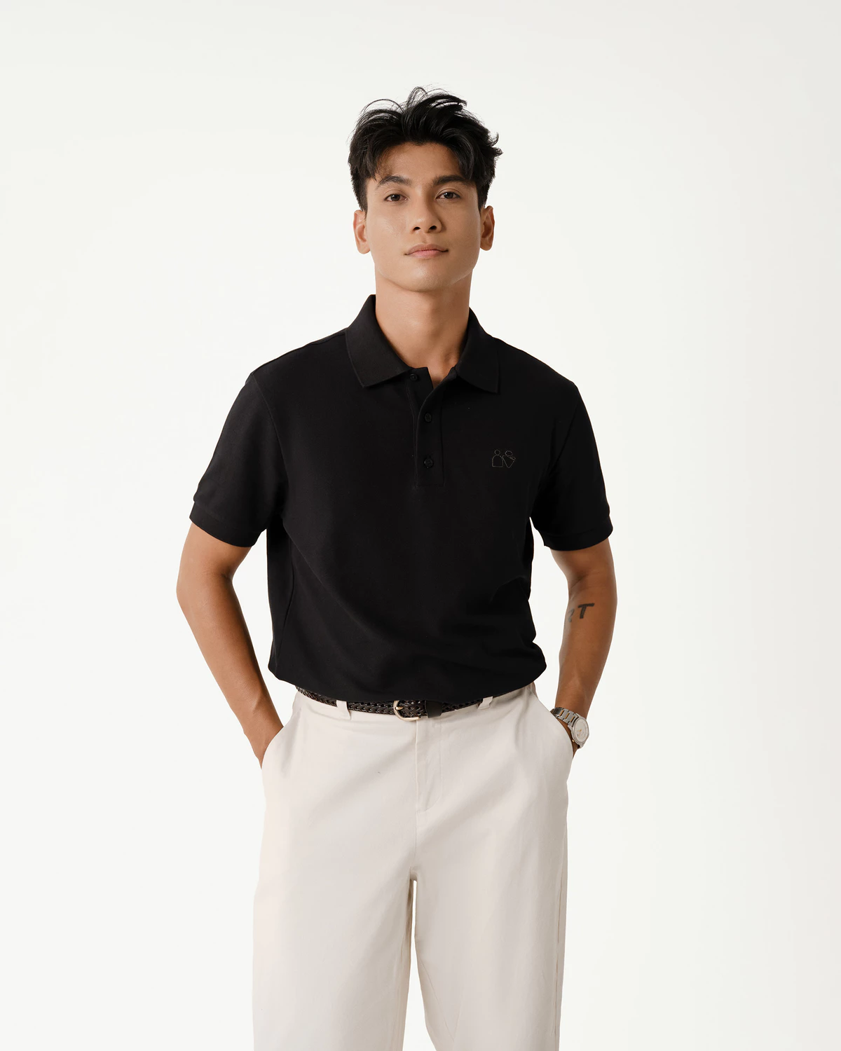 [UP TO 20%++] Áo Polo Nam Tay Ngắn Vải S.Café Trơn Form Fitted - Routine 10S25POL005